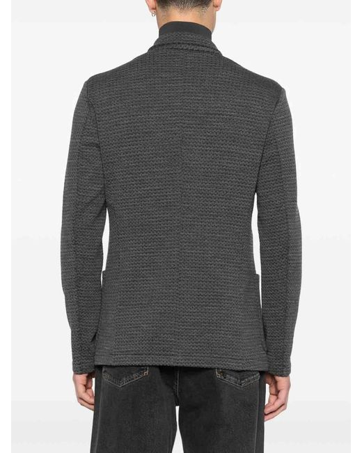 Emporio Armani Black Wool Blend Blazer Jacket