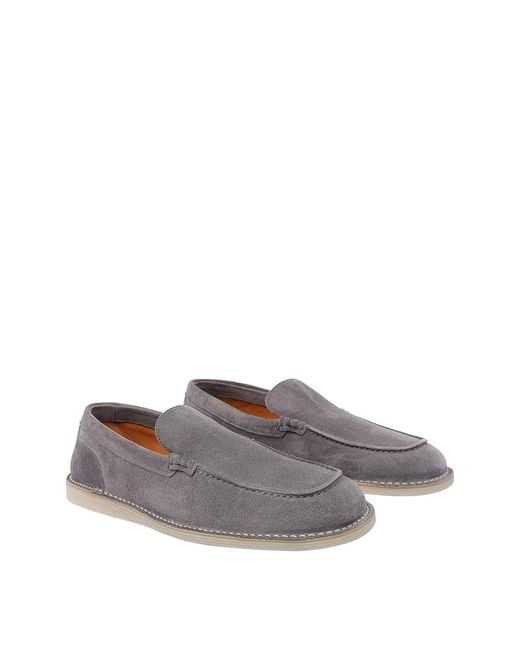 Dolce & Gabbana Gray Suede Loafers for men