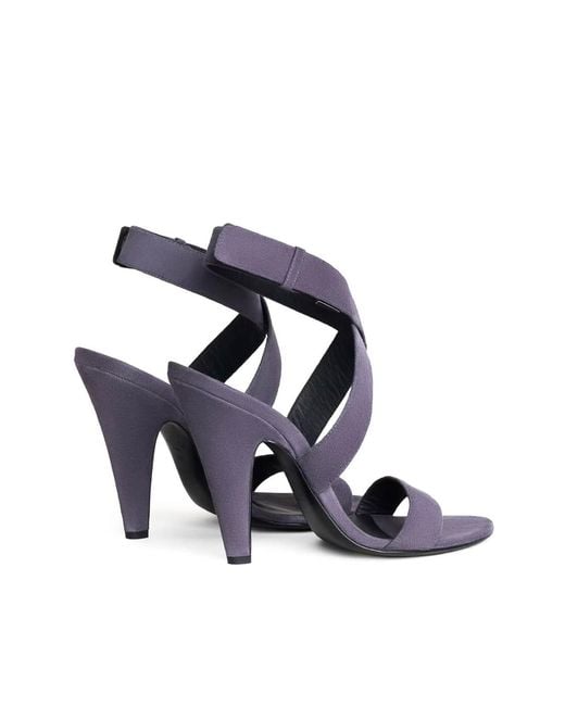 Alaïa Blue Cone Suede Sandals