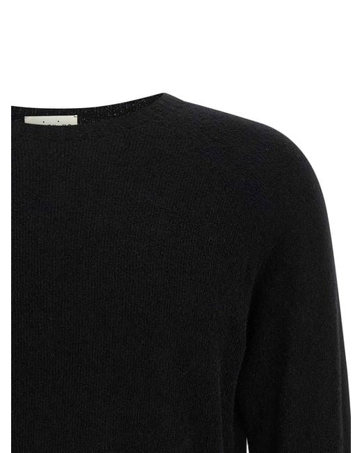 Ma'ry'ya Black Spongy Effect Sweater for men