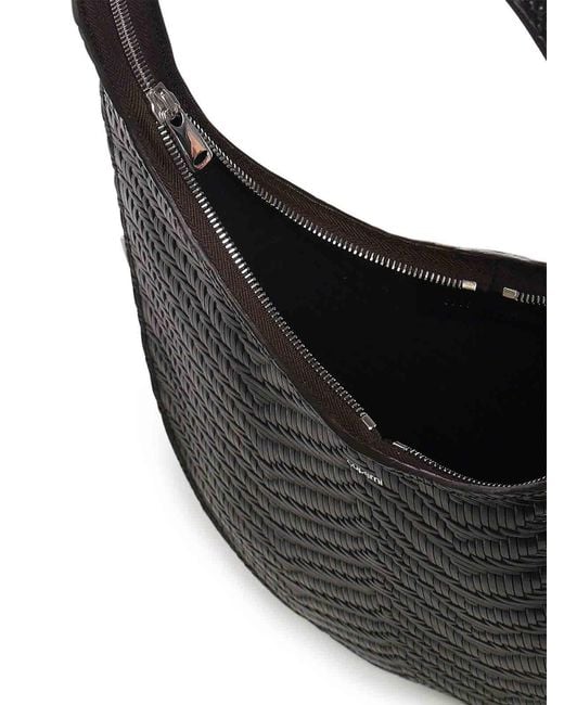 Coperni Black Soft Swipe Medium Leather Shoulder Bag