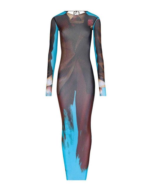 Jean Paul Gaultier Blue Multicoloured Tulle Dress