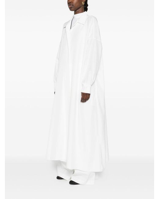 Norma Kamali White Oversized Shirt Dress