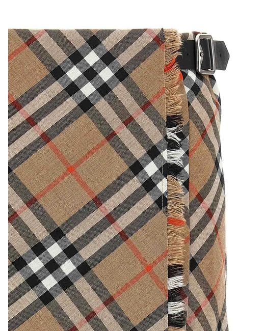 Burberry Brown Kilt Skirt