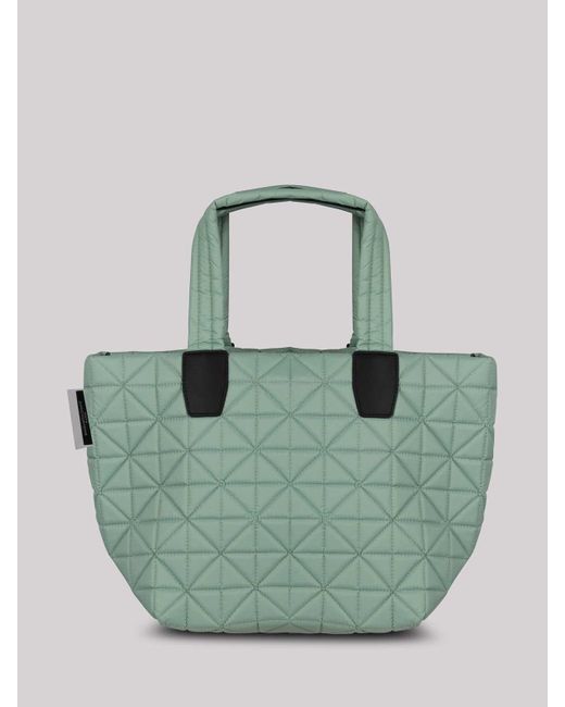 VEE COLLECTIVE Green Quilted Tote Bag