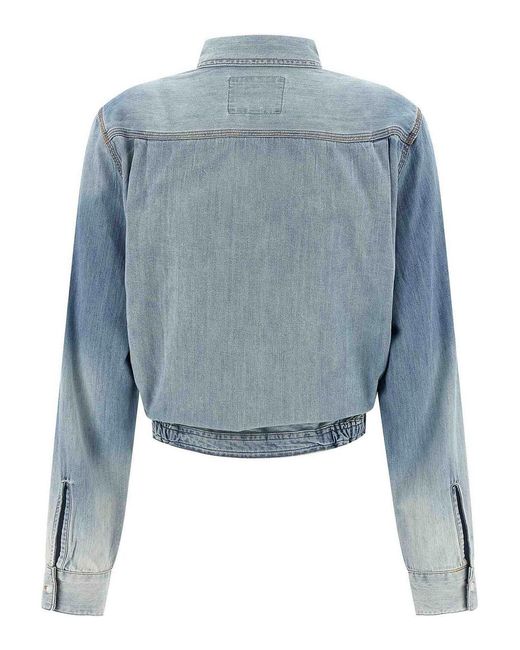 R13 Blue Wrap Around Shirt