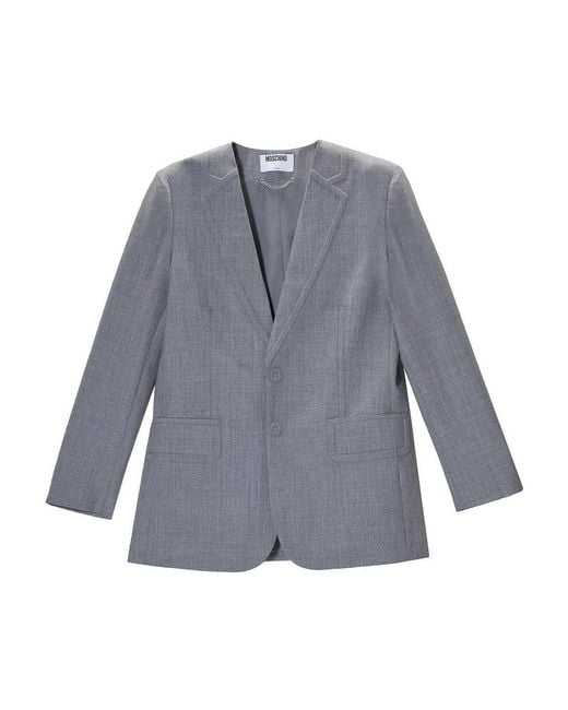 Moschino Gray Giacca Embossed