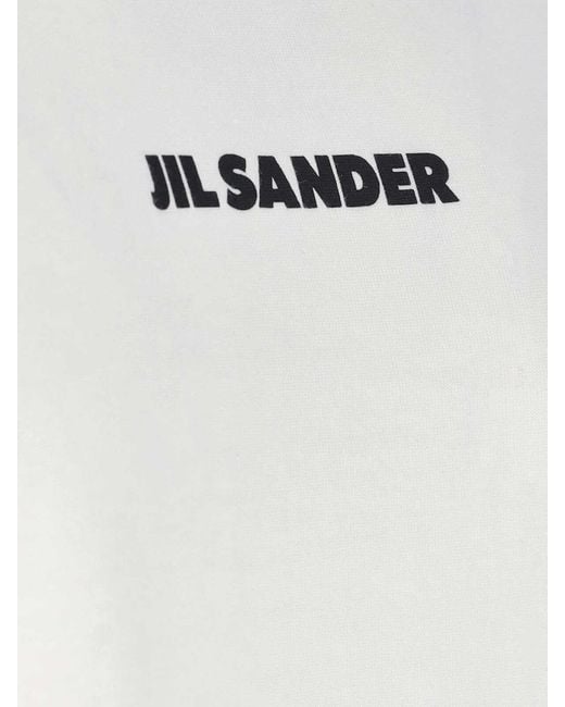Jil Sander White Logo Sweater