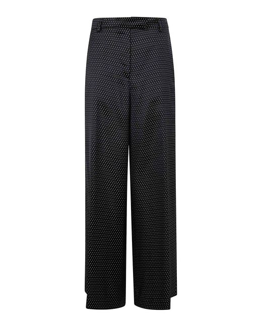 Dries Van Noten Black Penn 2350 Motif Jacquaed Trouser