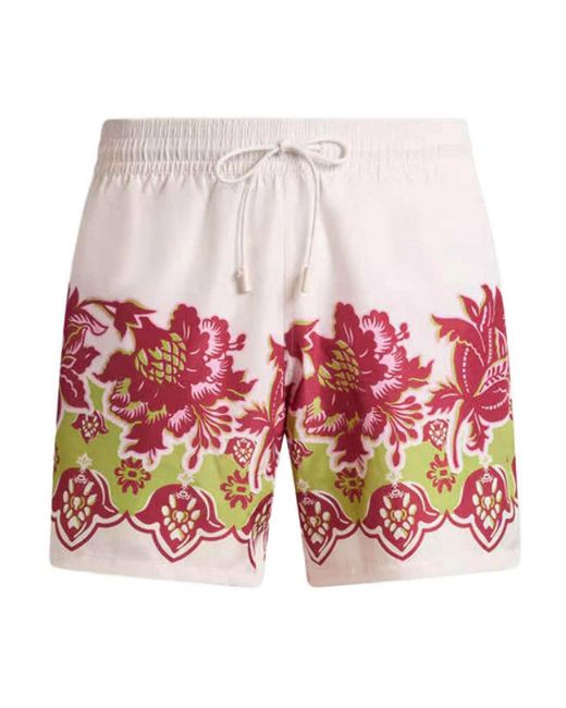 Etro White Swimwear With Placed Floral Print for men