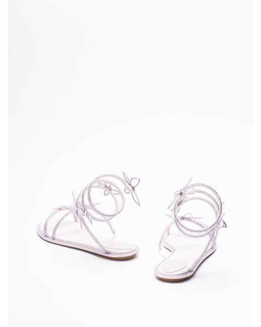 Rene Caovilla White Sandals