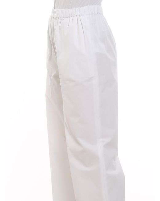 Aspesi White Poplin Trousers