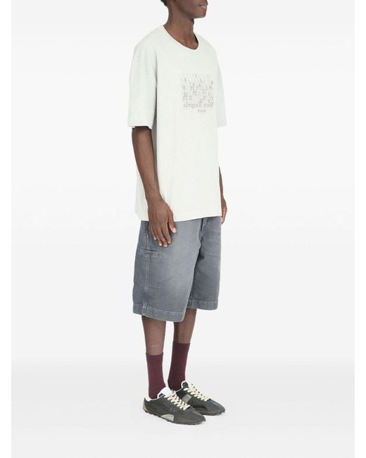 Maison Margiela White Printed T-Shirt for men