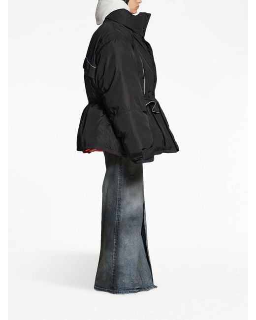 Balenciaga Black Nylon Parka Coat for men