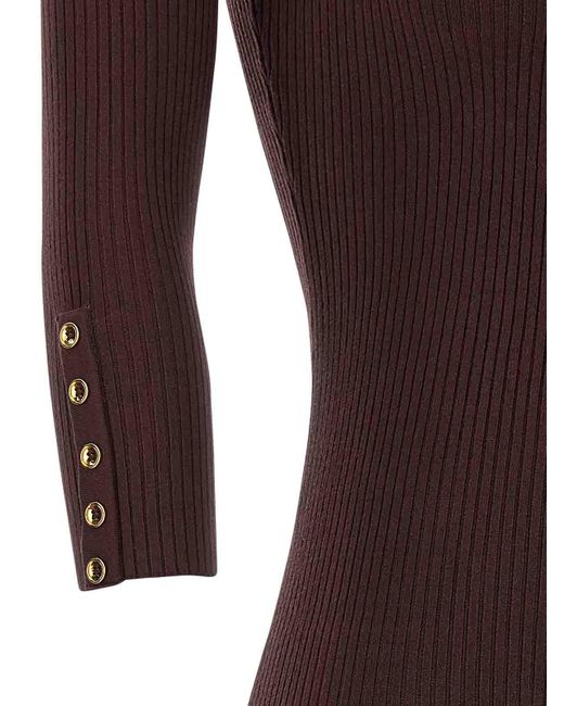 Elisabetta Franchi Purple Knitted Dress