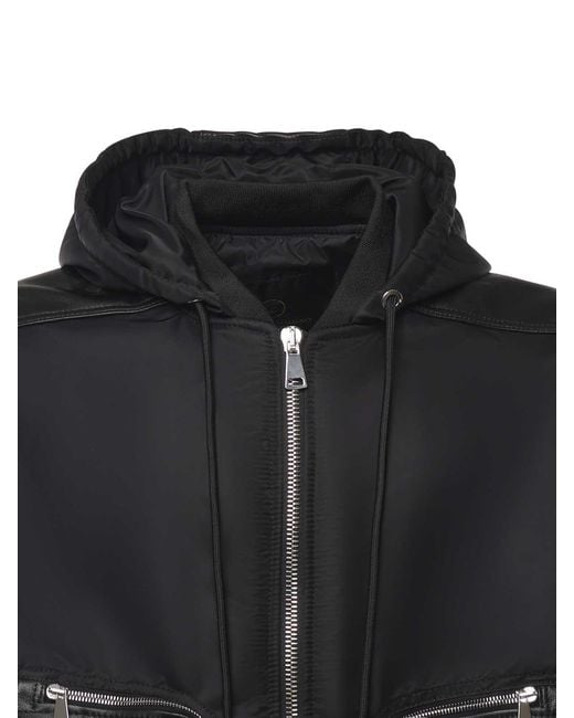 Giuliano Galiano Black Gourch Bomber Jacket for men