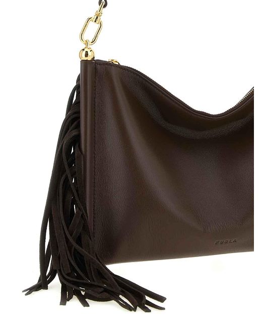 Furla Brown Sfera Soft Mini Shoulder Bag
