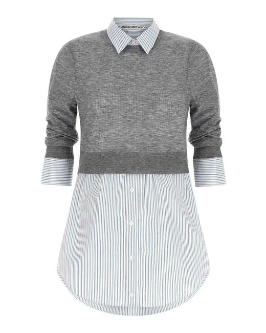 Alexander Wang Gray Knitted Shirt
