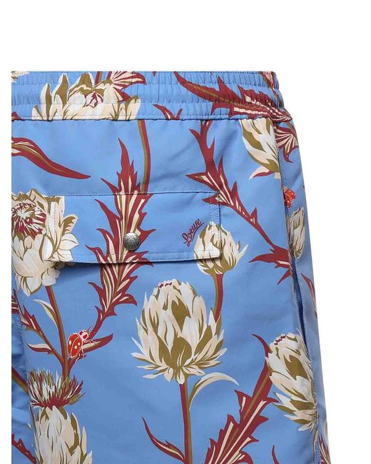 Loewe Blue Technical Fabric Swim Shorts for men