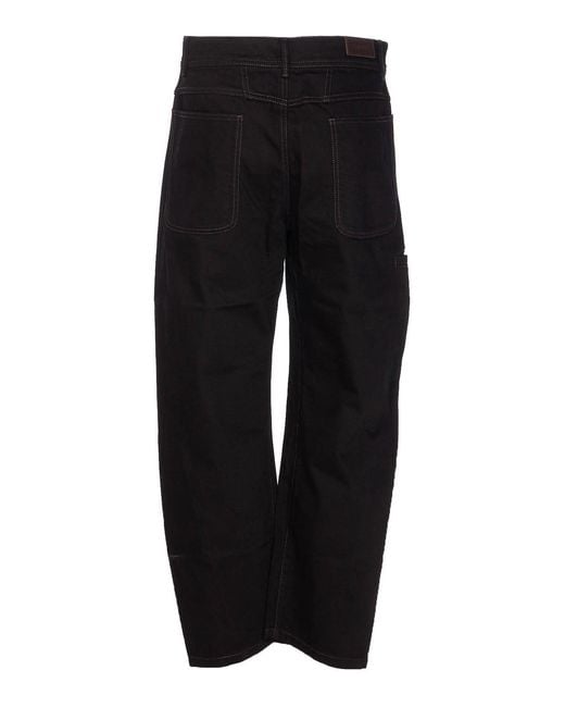 Lemaire Black Twisted Pants for men