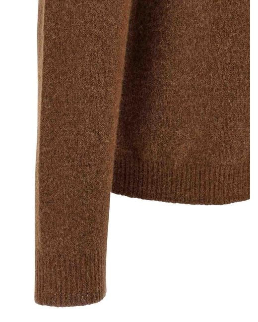 Roberto Collina Brown Hooded Sweater for men