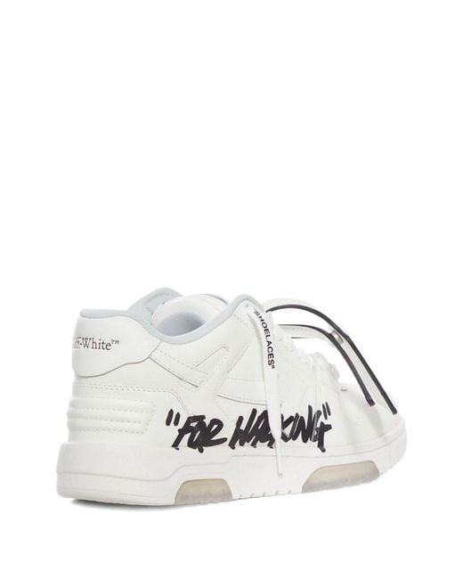 Off-White c/o Virgil Abloh White Out Of Office Sneakers With Print