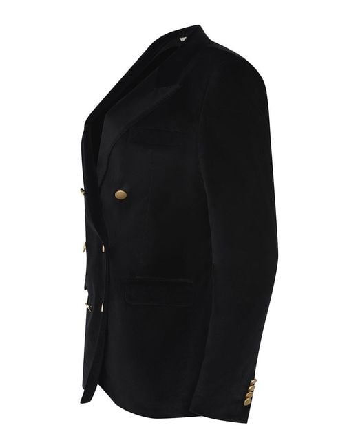 Tagliatore Black Double-Breasted Jacket