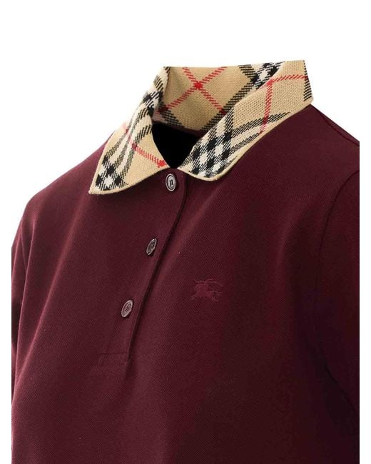 Burberry Red Bordeaux Iris Mini Dress