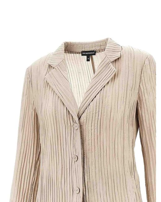 Emporio Armani Natural Single-Breasted Jacket
