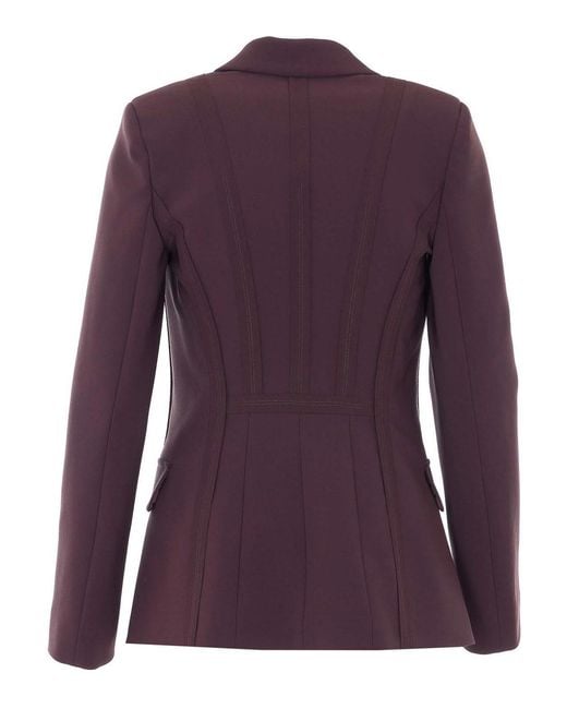 Elisabetta Franchi Purple Bourdeaux Double Breasted Button Closure