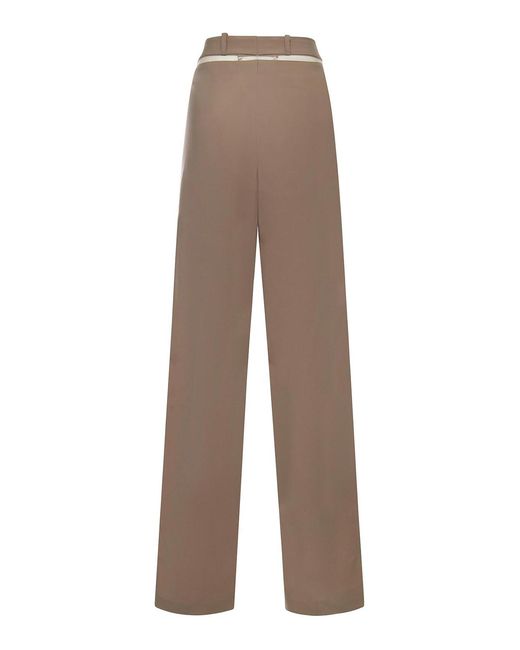 Nensi Dojaka Natural Tailored Wide-Leg Trousers