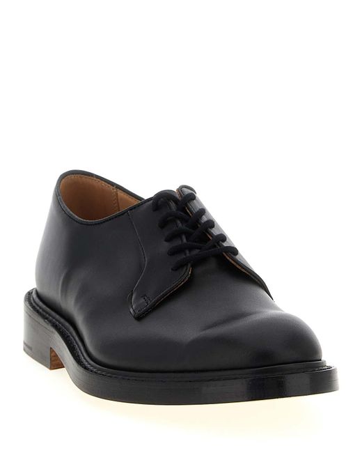 Tricker's Black Roberto Lace Up Shoes for men