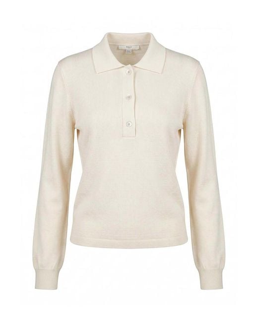 Malo White Polo Neck Sweater