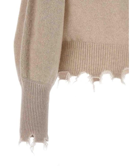 Nude Natural Fringed Borders Sweater