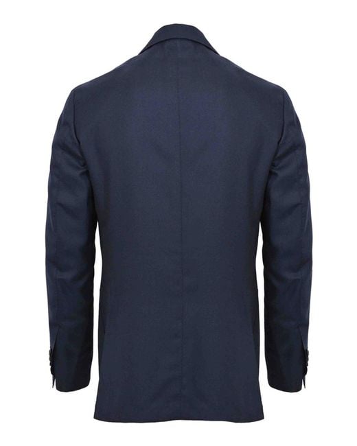 Sartorio Napoli Blue Single-Breasted Jacket for men