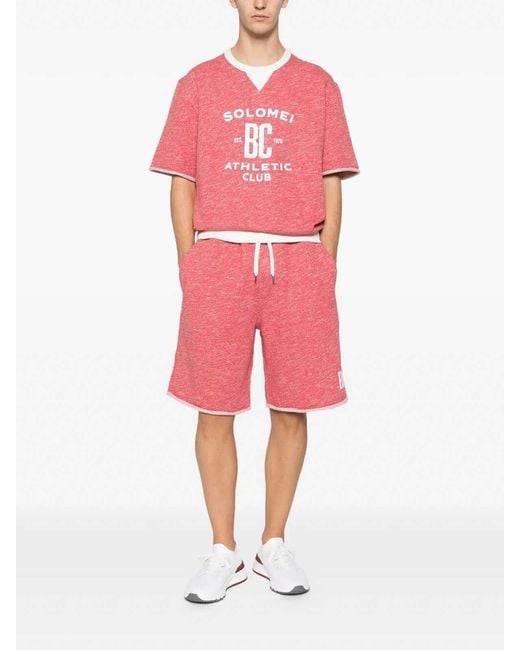 Brunello Cucinelli Pink Bermuda Shorts for men
