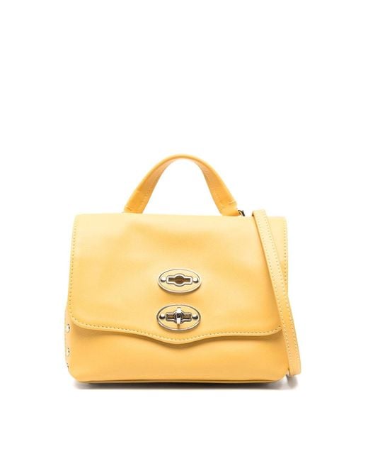 Zanellato Metallic Postina Saeta Baby Leather Handbag