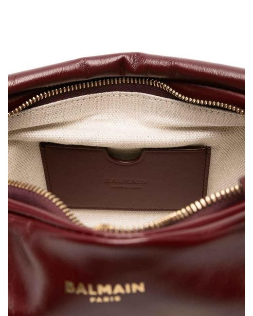 Balmain Pink Sync Medium Leather Shoulder Bag