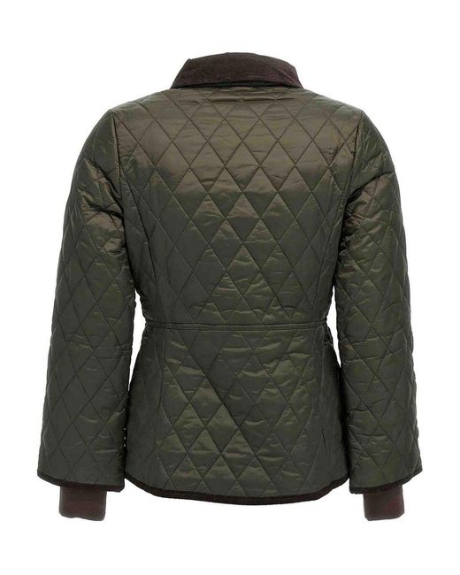 Barbour Green Quilted Wool Beadnell Jacket