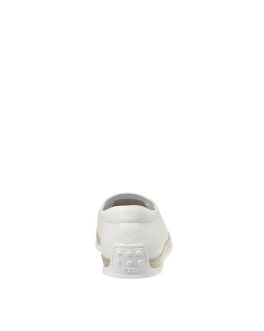 Tod's White Leather Slippers for men