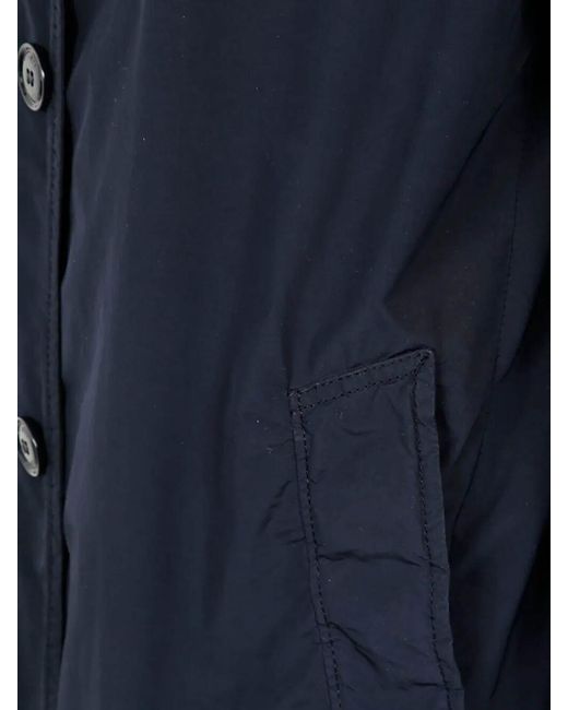 Aspesi Blue Button-Fastening Coat