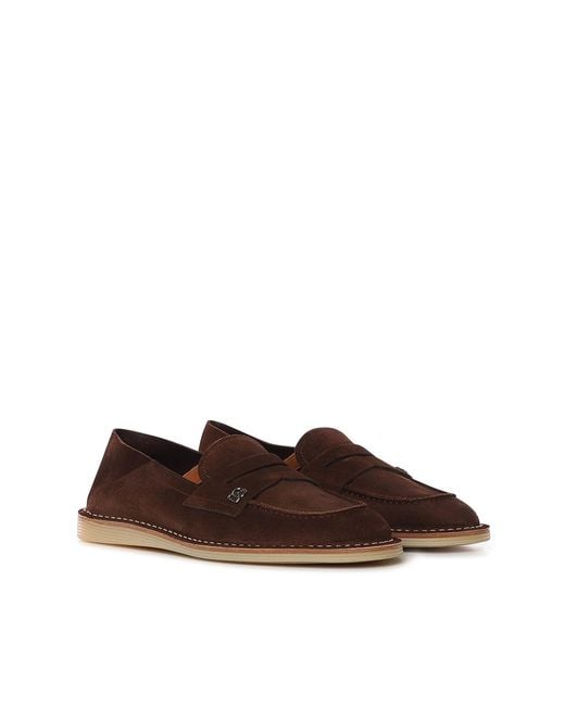 Dolce & Gabbana Brown New Florio Leather Loafers for men