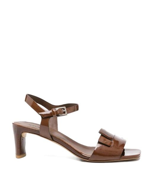 Fabrizio Del Carlo Brown Moor Medium Heel Sandals