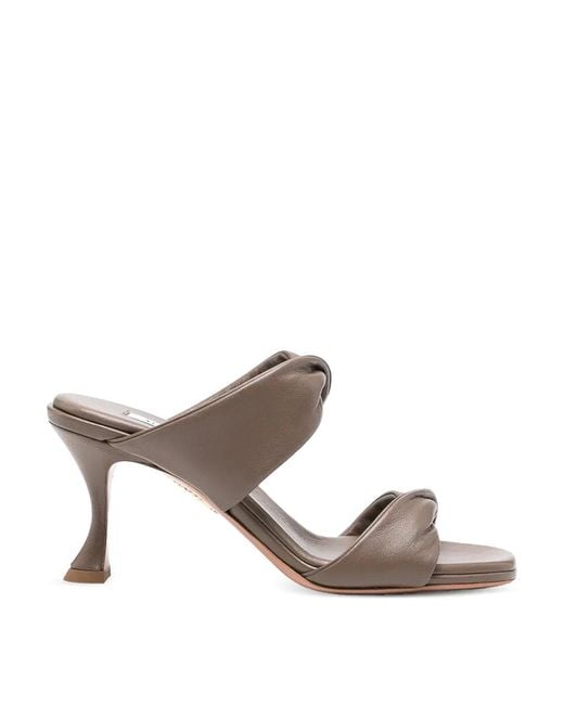 Aquazzura Metallic Twist Nappa Sandal 75