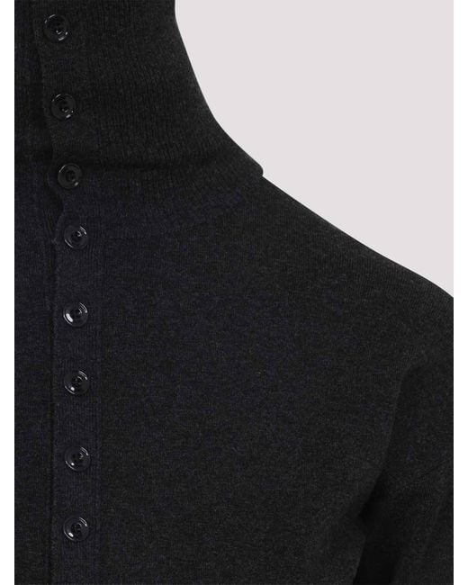 Lemaire Black Buttoned Fitted Cardigan