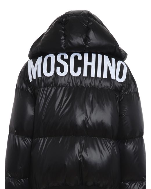Moschino Black Hooded Puffer Jacket