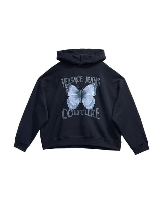 Versace Jeans Couture Blue Butterfly Hoodie for men