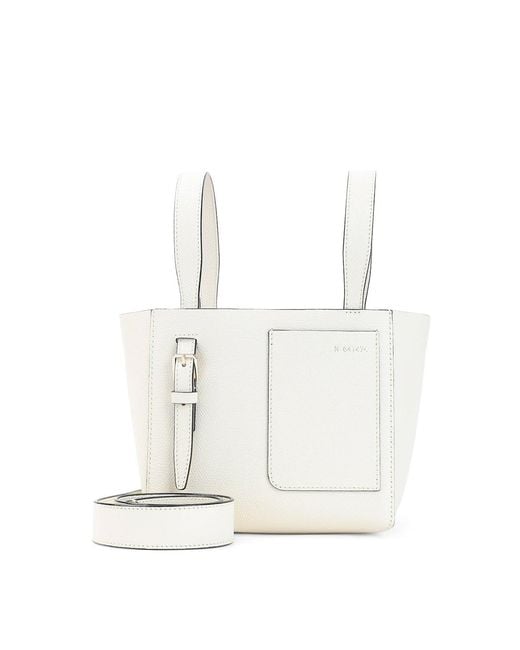 Valextra White Bucket Mini Bag
