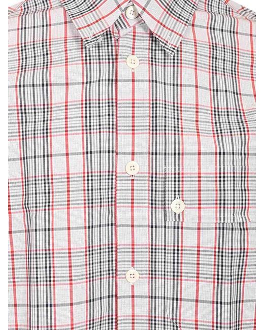 Thom Browne White Oversized Cotton Poplin Shirt for men