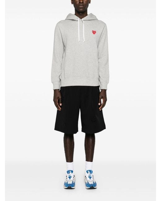 Comme des Garçons Gray Logo Cotton Hoodie